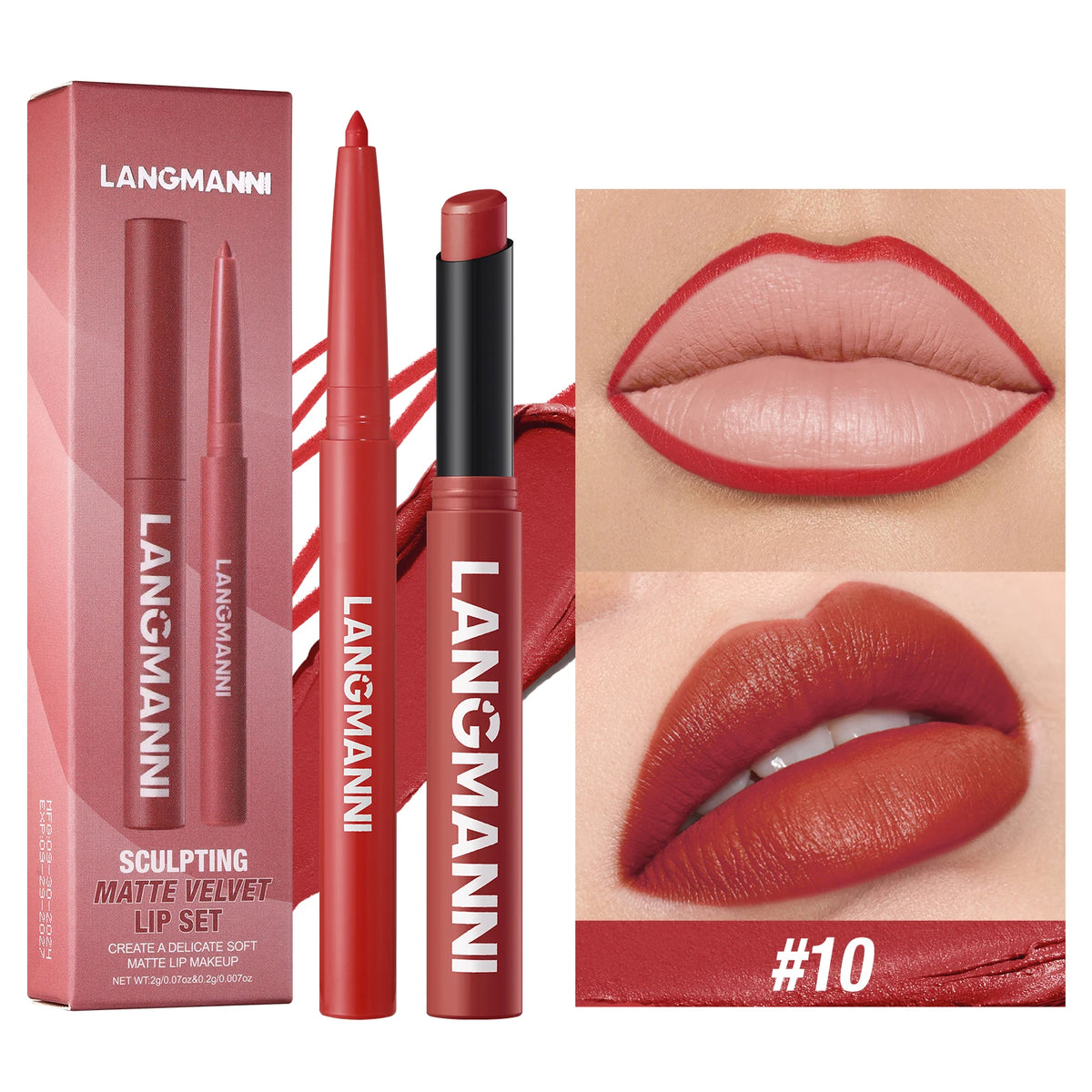 2-in-1 Waterproof Lipliner & Lipstick Pen – Long-Lasting Velvet Lip Color