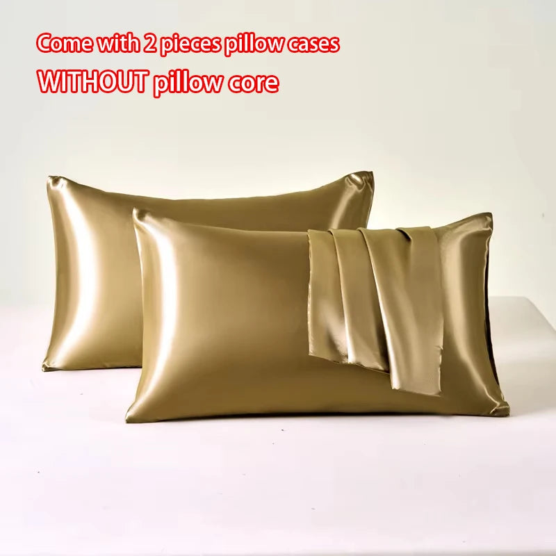 Cooling Satin Pillowcase Set - Smooth & Breathable (2-Pack)