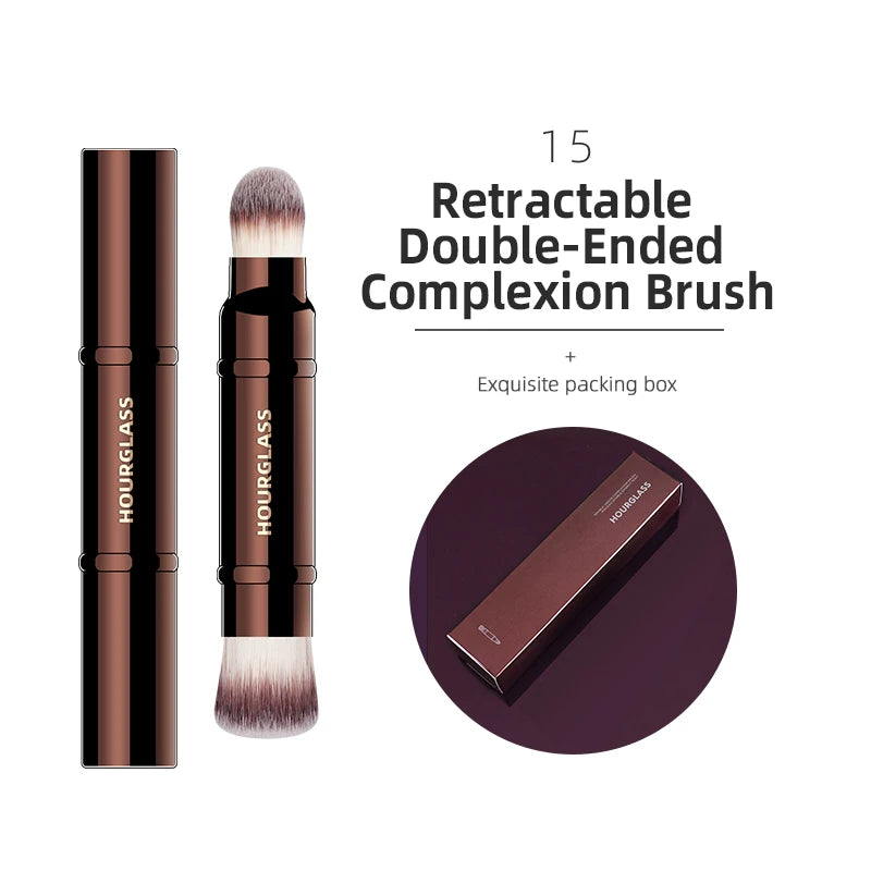 Hourglass Makeup Brush Set – Powder, Foundation, Concealer, Blush, Bronzer & Eyeshadow