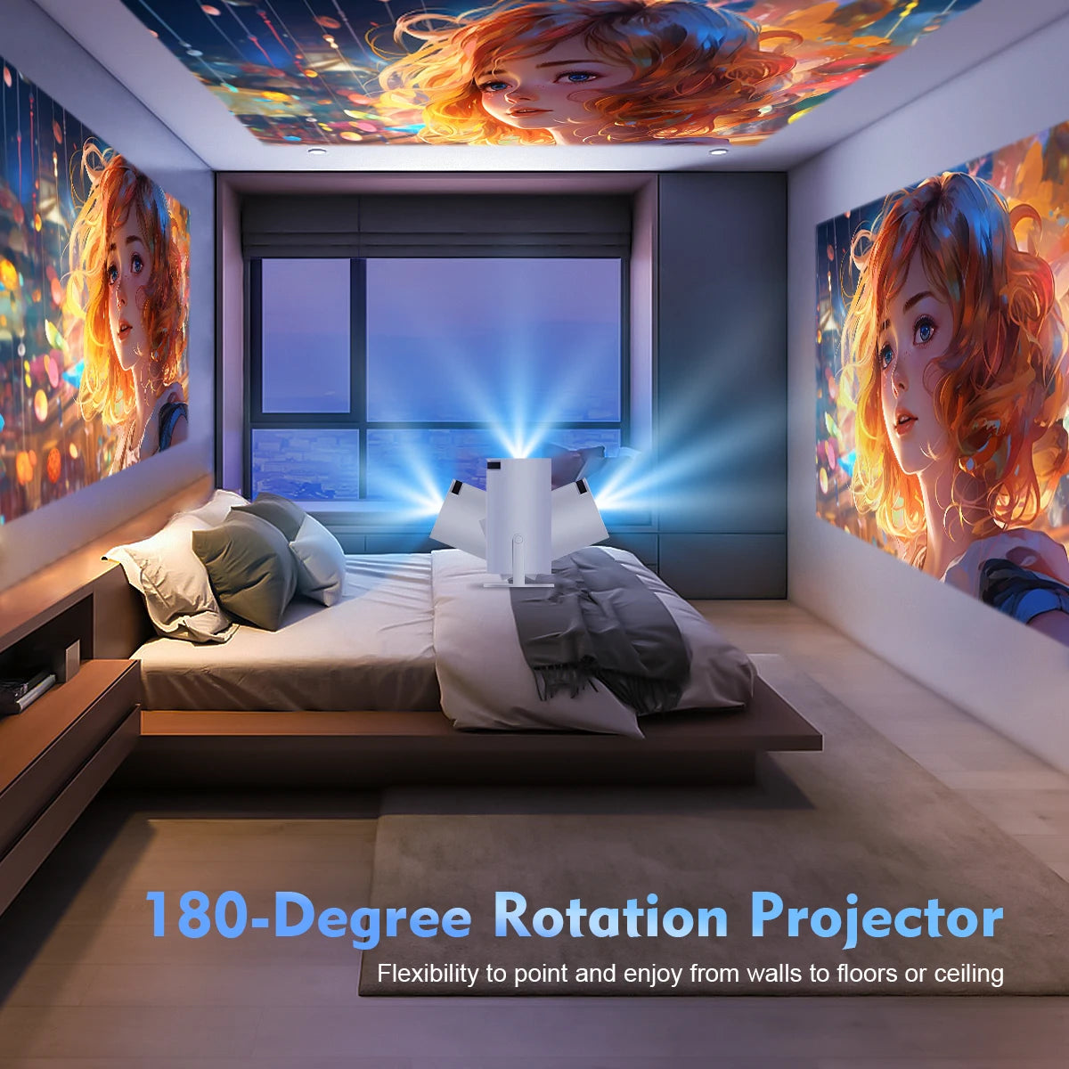Magcubic HY300 Pro Mini Projector (1080P, Portable)