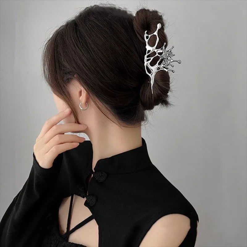 Gothic Spider Hair Claw Clips – Strong Hold Metal Shark Clamps for Halloween, Punk & Everyday Styling (24 Styles)