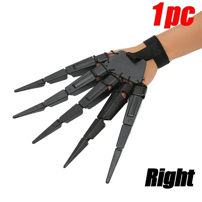 Articulated Skeleton Ghost Claw Finger Extensions – Realistic Horror Halloween Cosplay Prop (Left, Right or Pair, One Size)