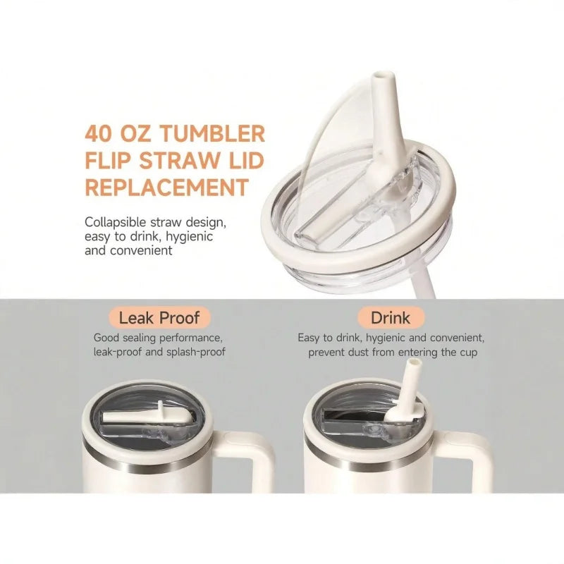Replacement Lid & Straw Set for Stanley Quencher Tumbler