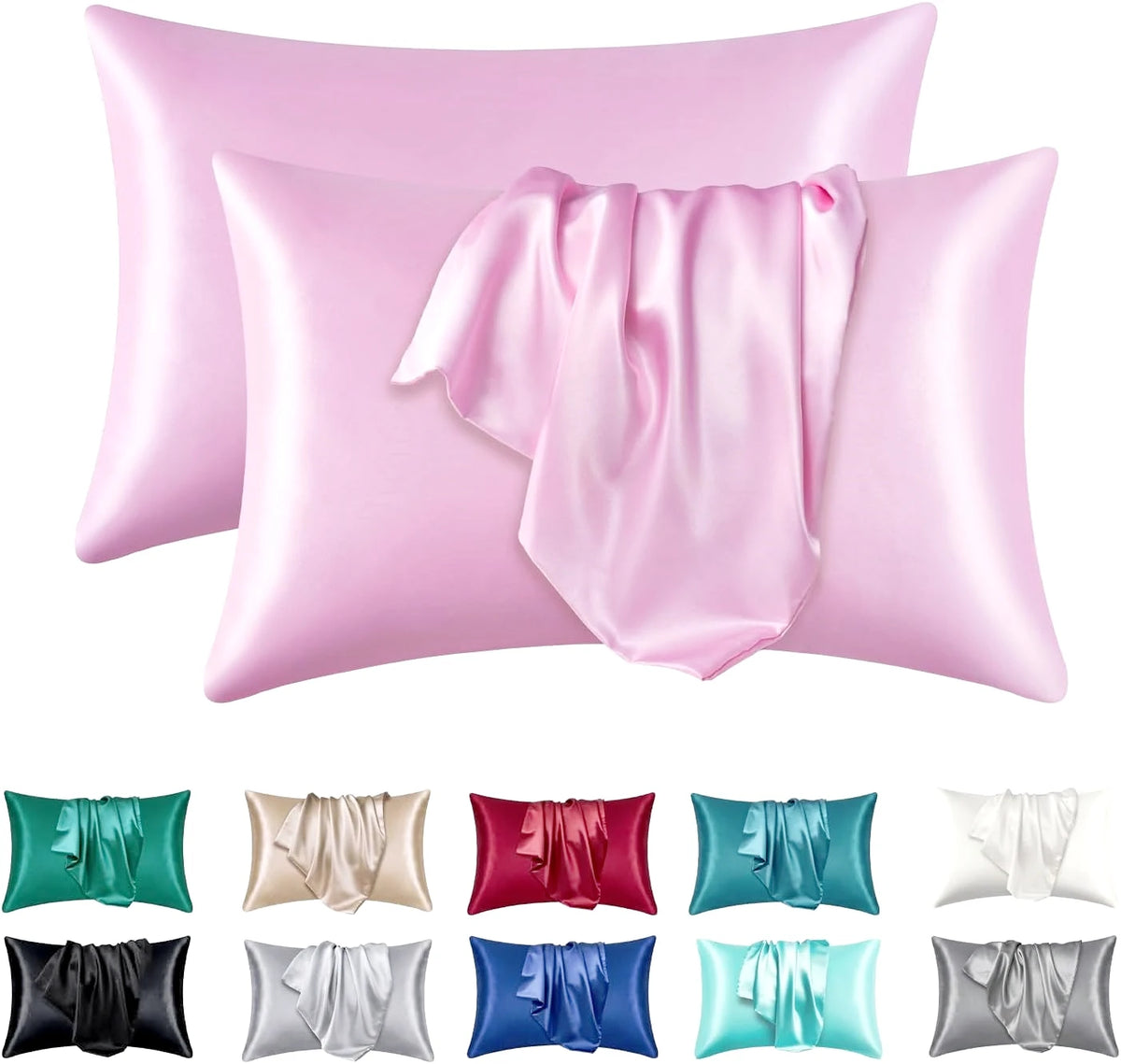 Satin Silk Pillowcase 2-Pack – Soft