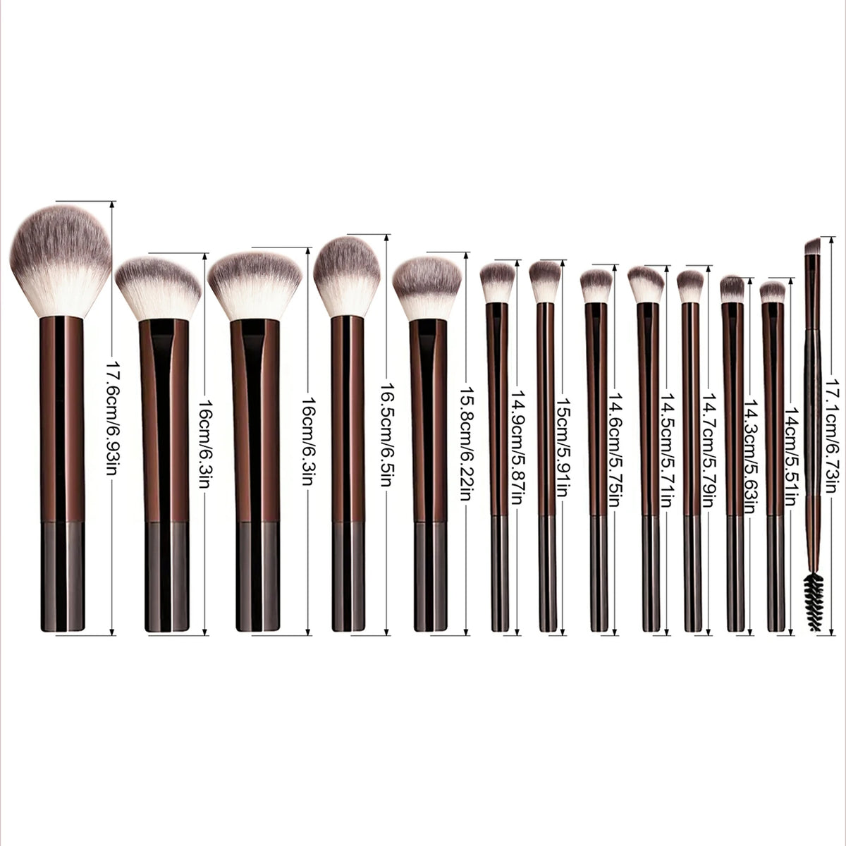 13-Piece Makeup Brush Set – Foundation, Concealer, Powder, Eyeshadow & Blush