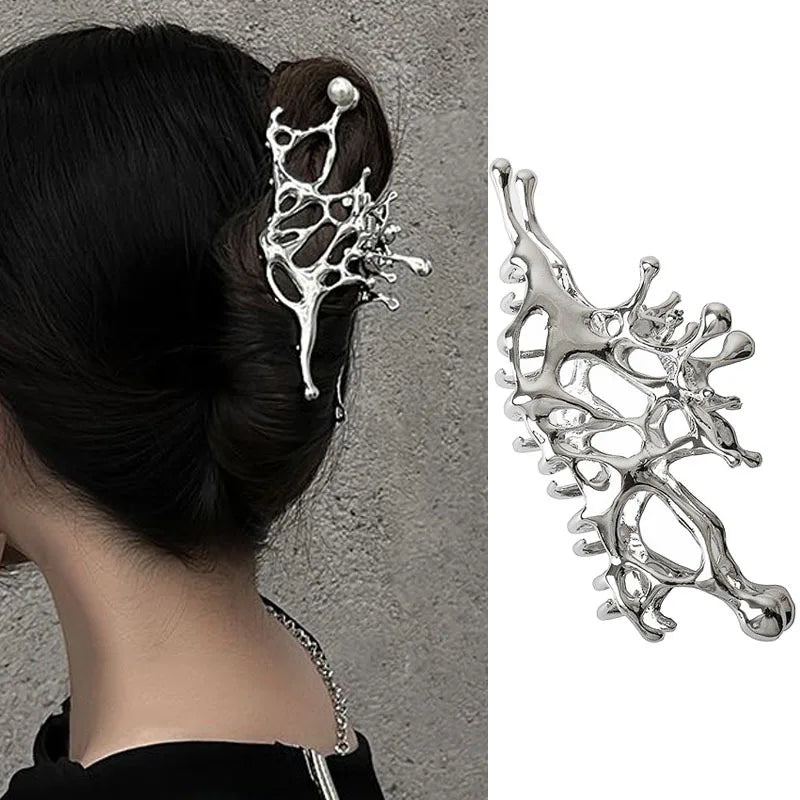 Gothic Spider Hair Claw Clips – Strong Hold Metal Shark Clamps for Halloween, Punk & Everyday Styling (24 Styles)