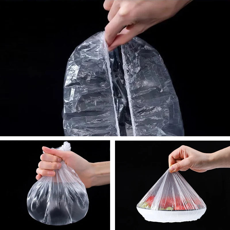 Reusable Disposable Food Cover Plastic Wrap Durable Elastic Food Lids for Bowls Elastic Plate Covers For Kitchen Food Saver B