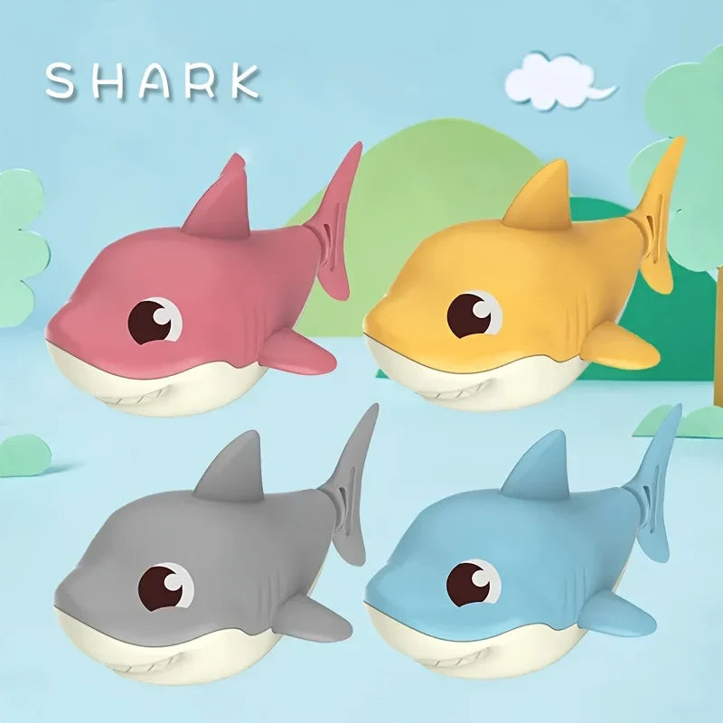 Cartoon Shark Wind-Up Water Toy – Bath, Shower & Beach Toy for Babies & Toddlers