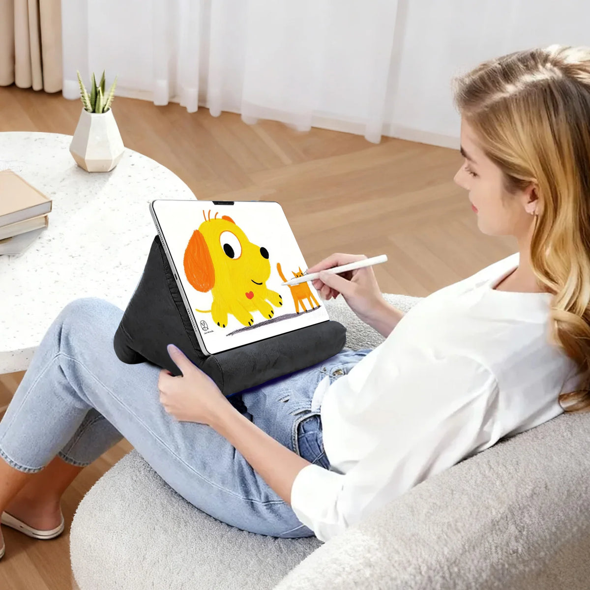 Soft Sponge Pillow Tablet Stand - Multi-Angle Reading Holder