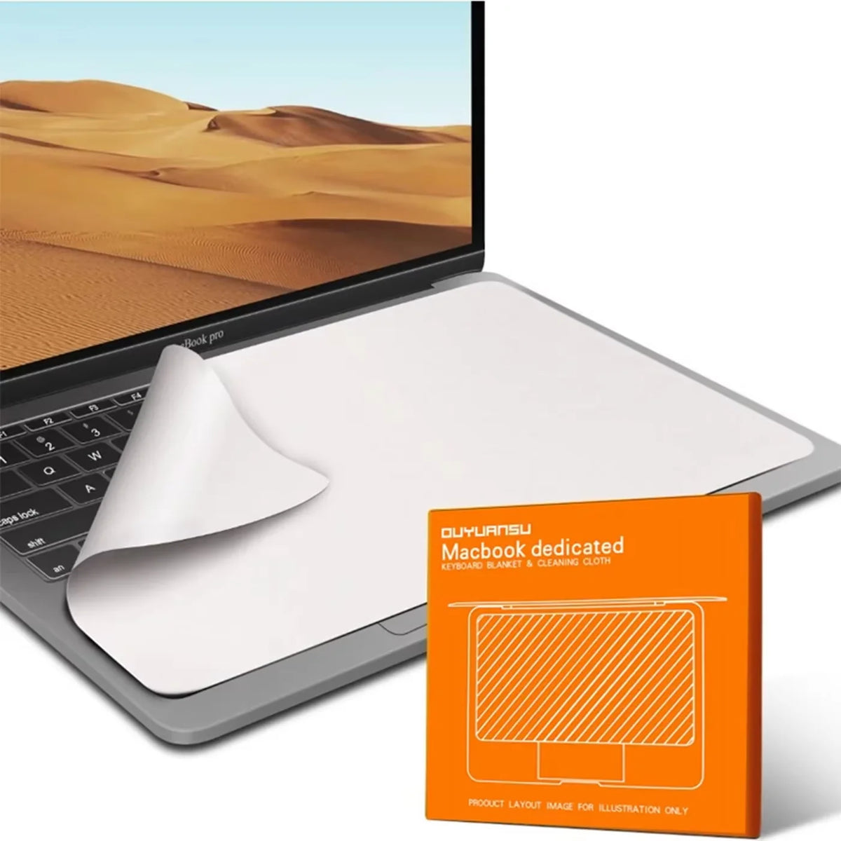 MacBook Keyboard Dust Cover & Screen Cleaning Cloth