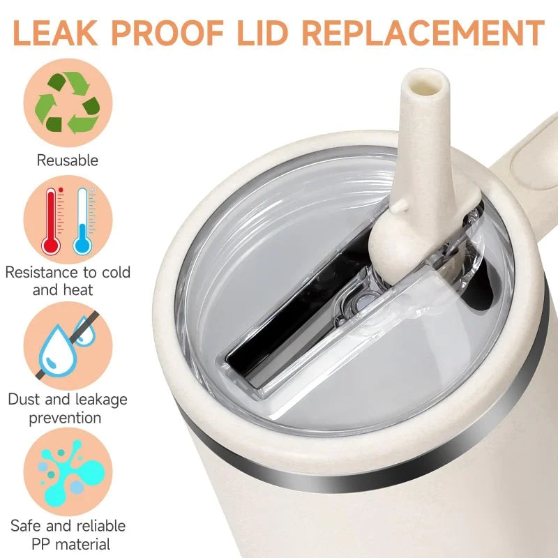 Replacement Lid & Straw Set for Stanley Quencher Tumbler
