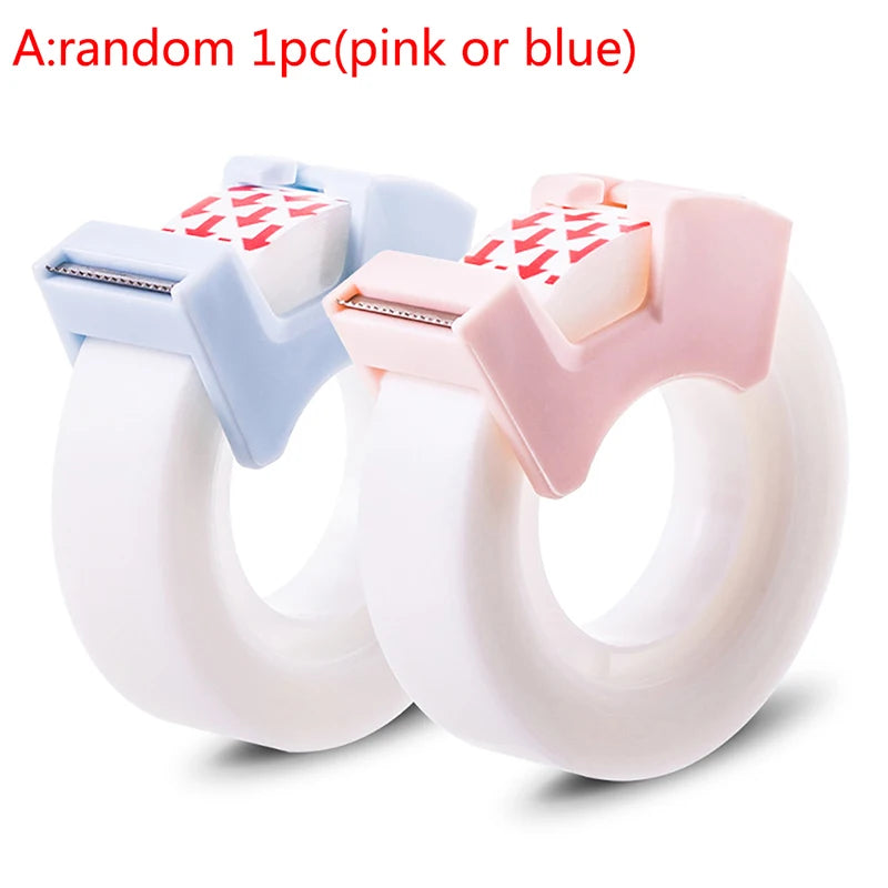 Plastic Correction Tape Dispenser with Built-In Cutter – Writable Invisible Adhesive Tape for School, Office & Stationery (Colour May Vary)