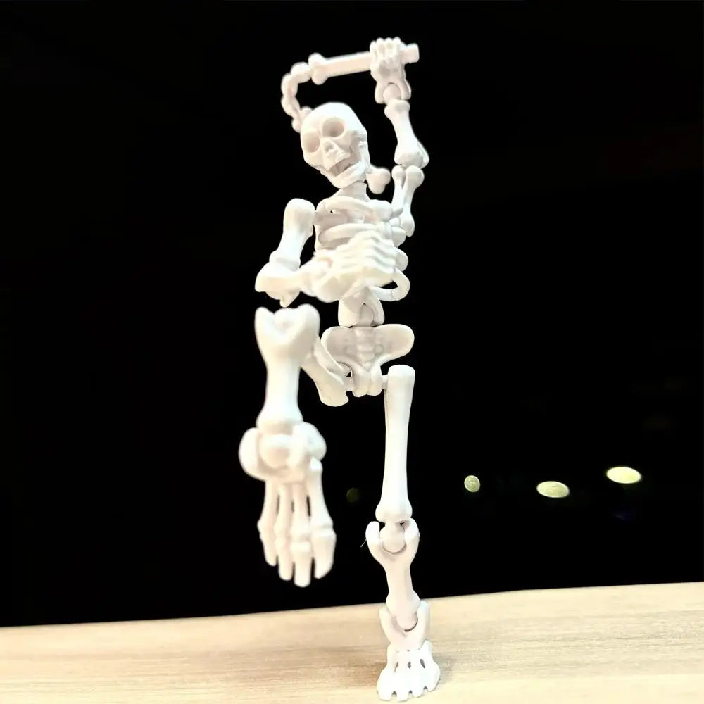 DIY Snap-Together Mini Poseable Skeleton Figurines – Halloween Craft & Haunted House Decor (3 Styles, Ages 14+)