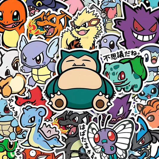 56-Piece Pokémon Sticker Pack – Waterproof Pikachu Anime Decals for Laptop, Phone & More