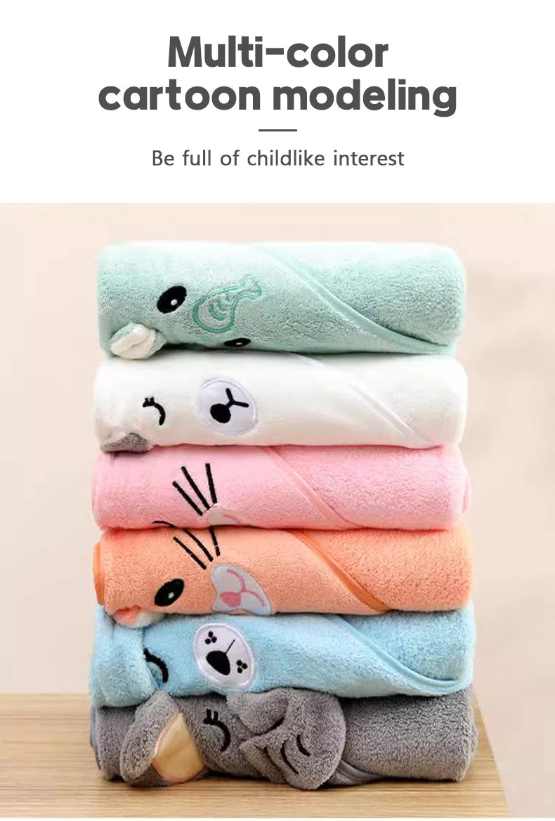 Soft Baby Bath Towel & Swaddle Wrap - Absorbent Newborn Blanket