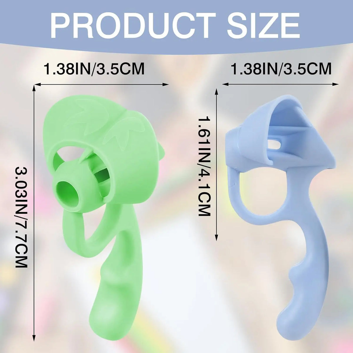4-Pack Ergonomic Pen Grip Correctors – Five-Finger Posture Trainer for Kids Learning to Write (Mixed Colours)