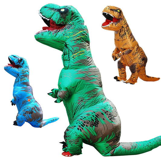 Inflatable T-Rex Dinosaur Costume – Full Body Halloween & Christmas Cosplay for Adults & Kids