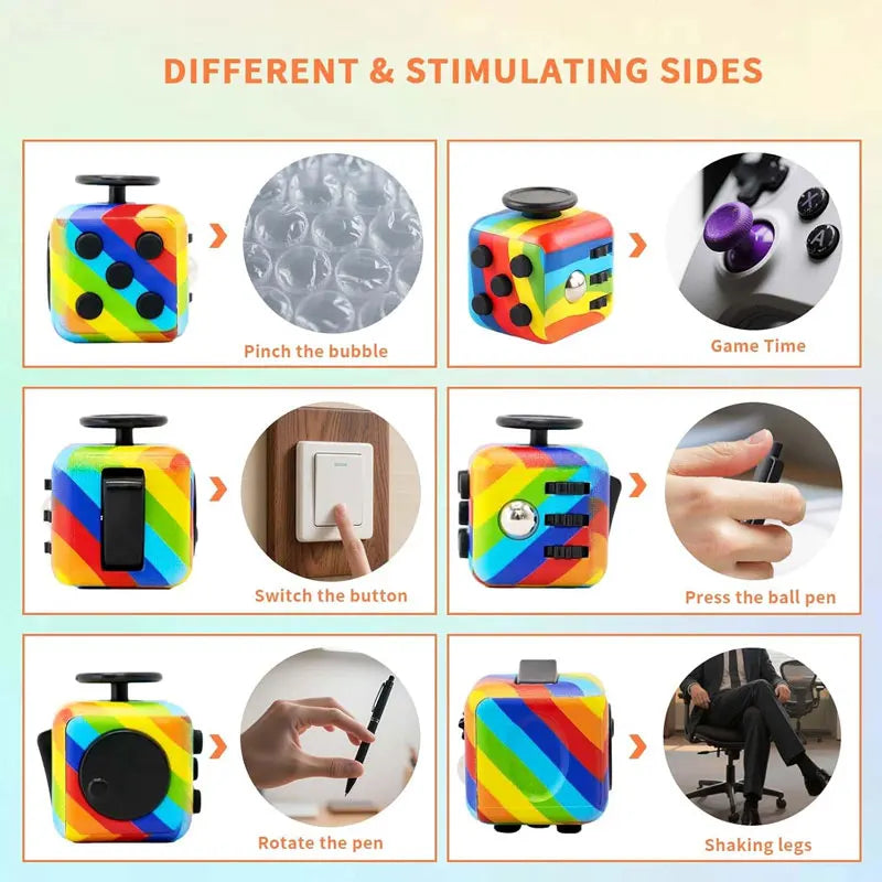 Creative Antistress Fidget Compression Anti-stress Sensory New Novelty Magic Dice Toys for Children Adults Office Stress Reli