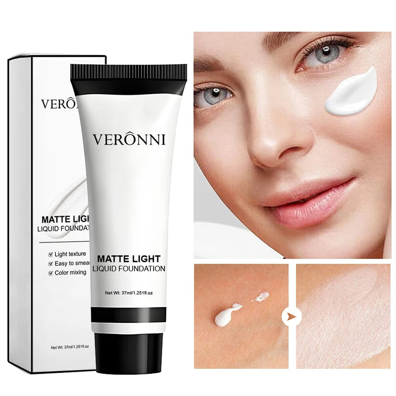 VERONNI Pure White Face & Body Paint Foundation – Halloween Clown, Ghost & Cosplay Costume Makeup Adjuster (37ml, All Skin Types)