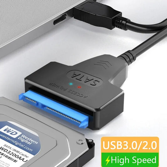 SATA to USB 3.0 / 2.0 Cable Up to 6 Gbps for 2.5 Inch External HDD SSD Hard Drive SATA 3 22 Pin Adapter USB 3.0 to Sata III C