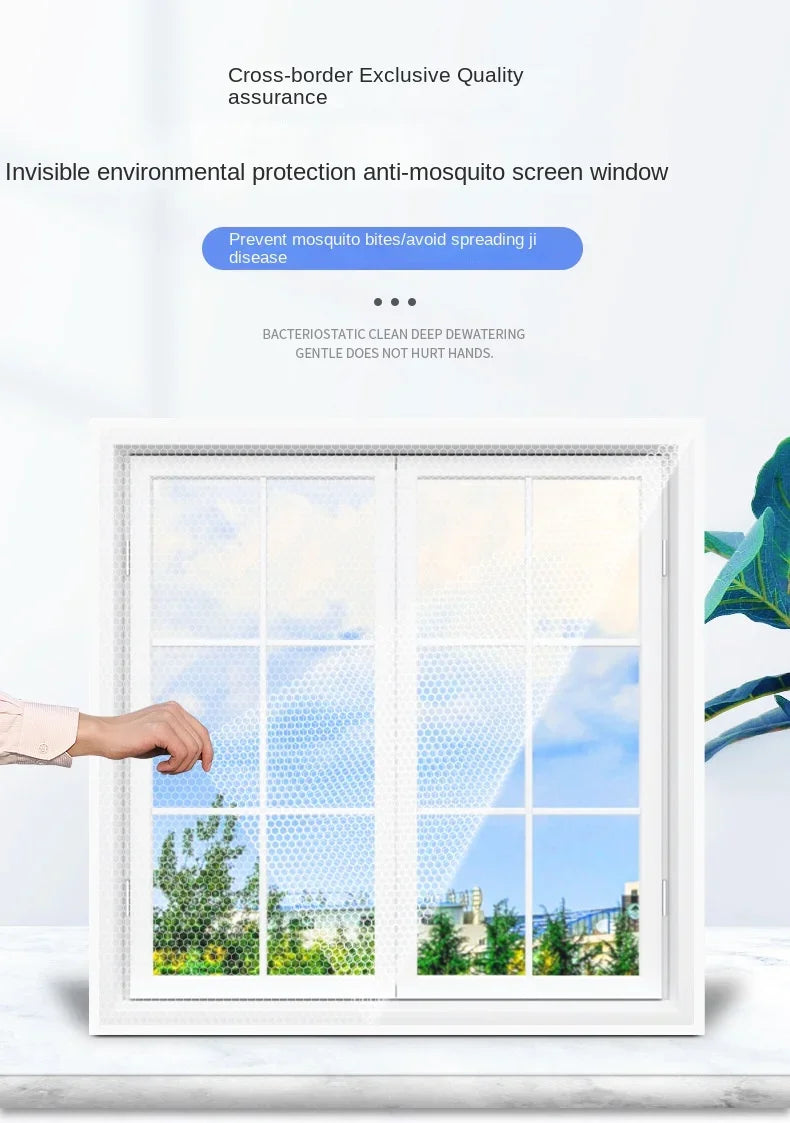 DIY Self-Adhesive Mosquito Net Screen for Windows & Doors