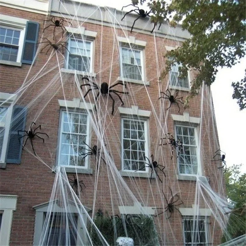 Giant Poseable Plush Spider – Halloween Decoration & Prank Prop for Indoor & Outdoor Haunted House (8 Sizes: 30cm–200cm)