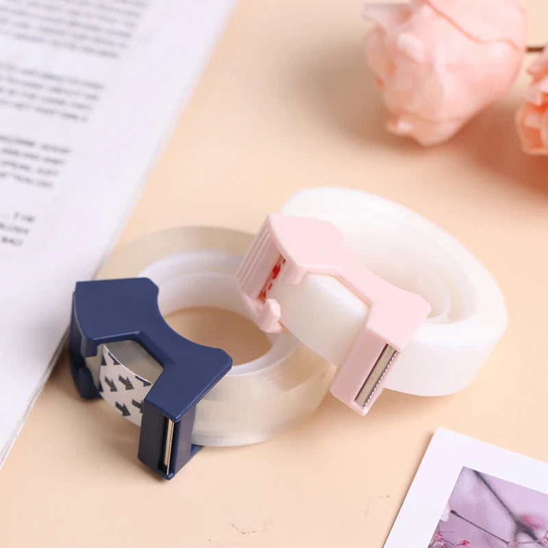 Plastic Correction Tape Dispenser with Built-In Cutter – Writable Invisible Adhesive Tape for School, Office & Stationery (Co