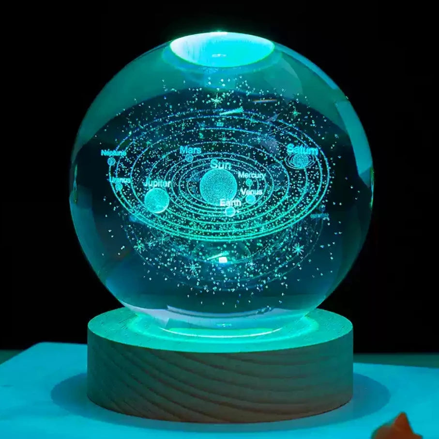 Crystal Ball 3D Atmosphere Saturn Solar System MoonPlanets Crystal Ball Glass Ball Home Decoration Valentine's Day Gift Ornam