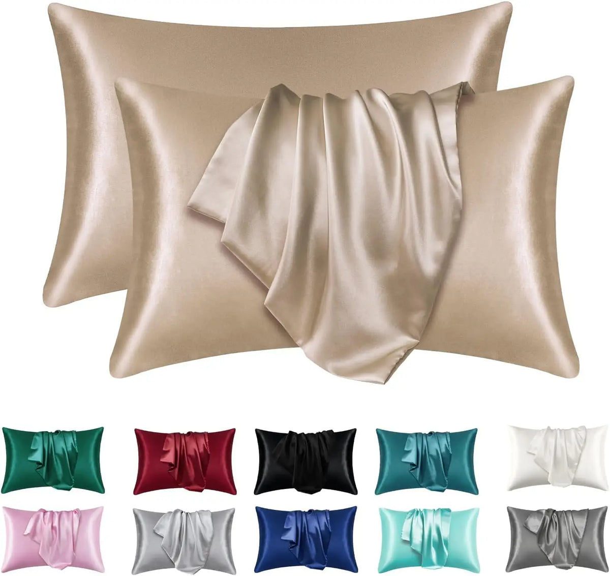 Satin Silk Pillowcase 2-Pack – Soft