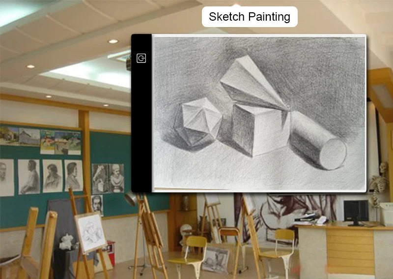 LED Light Tracing Pad for Kids – 3-Level Dimmable Drawing Copy Board
