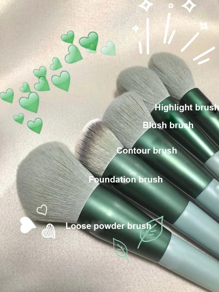 13-Piece Makeup Brush Set – Eye Shadow, Foundation & Blending Brushes