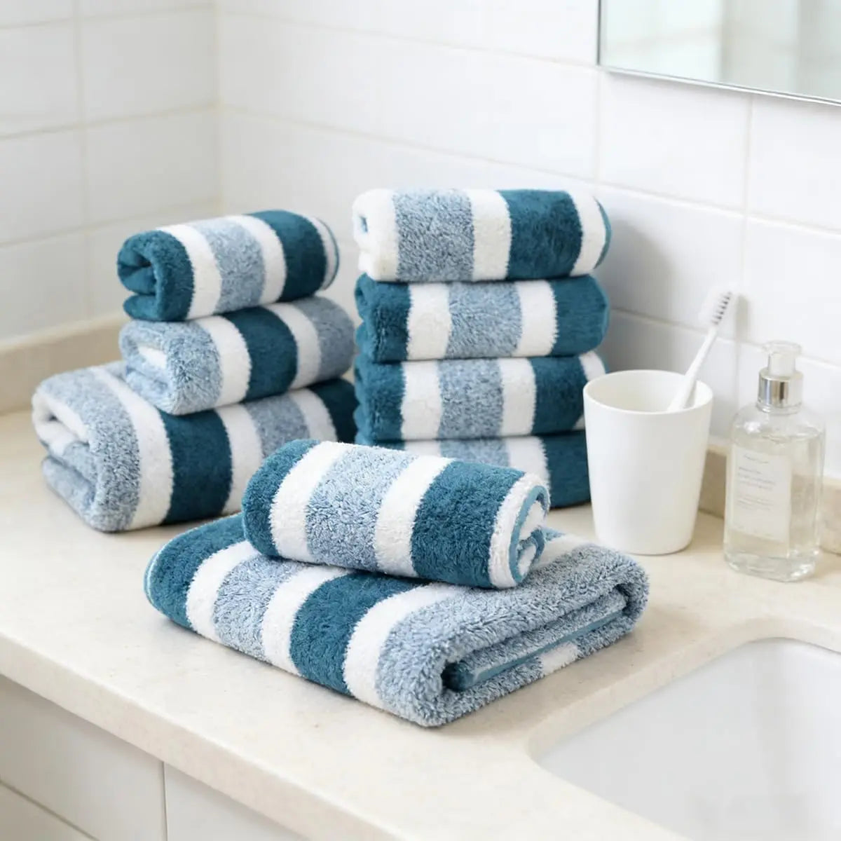 18-Piece Luxury Bath Towel Set - Quick-Dry & Ultra-Soft