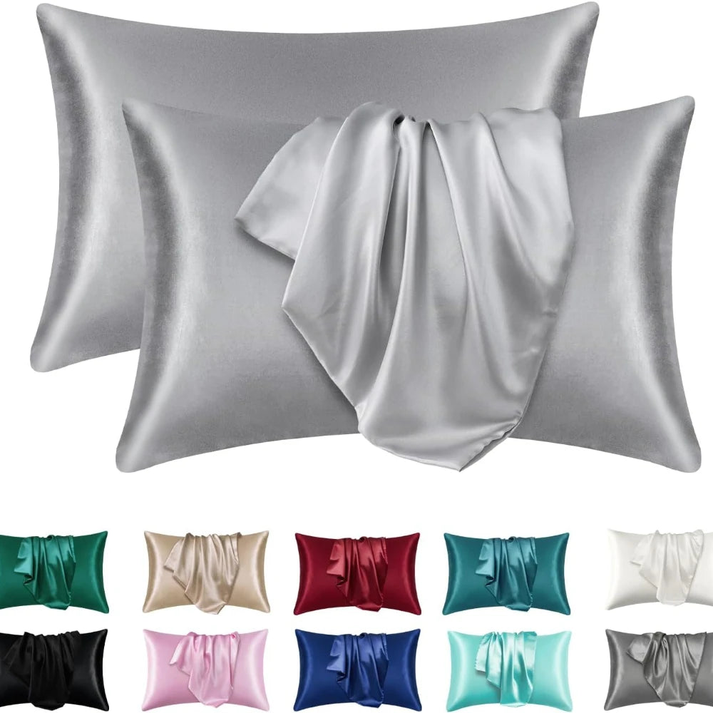 Satin Silk Pillowcase 2-Pack – Soft