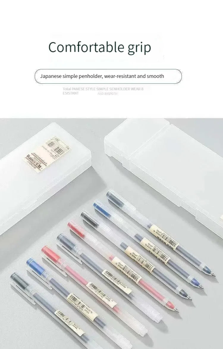 Japanese-Style Kawaii Gel Pens – 6 or 8-Pack in Black, Blue & Red, 0.38mm or 0.5mm for School & Office (Mixed Colour Sets Ava