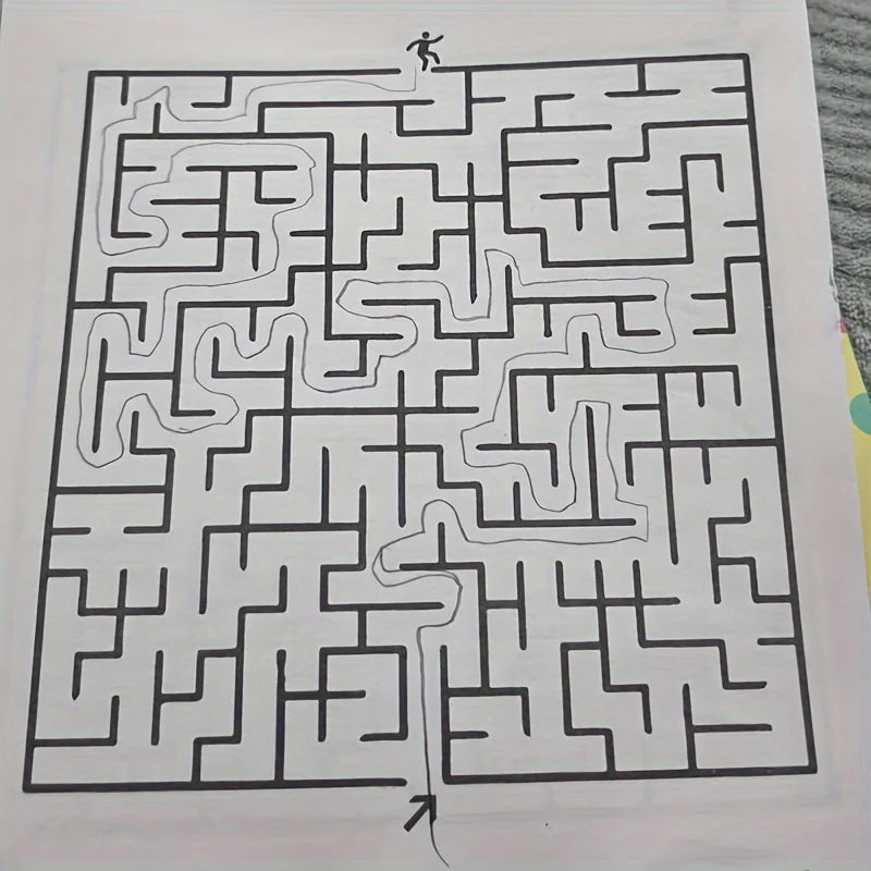 Children's Maze Game Book – 32 Pages of Focus & Brain Training for Ages 3–12