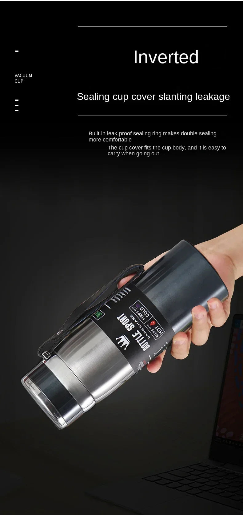 1L Thermal Water Bottle Keep Cold and Hot Water Bottle Thermos for Water Tea Coffee Vacuum Flasks Stainless Steel Thermos Bot