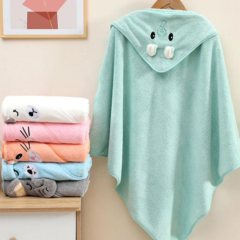 Soft Baby Bath Towel & Swaddle Wrap - Absorbent Newborn Blanket