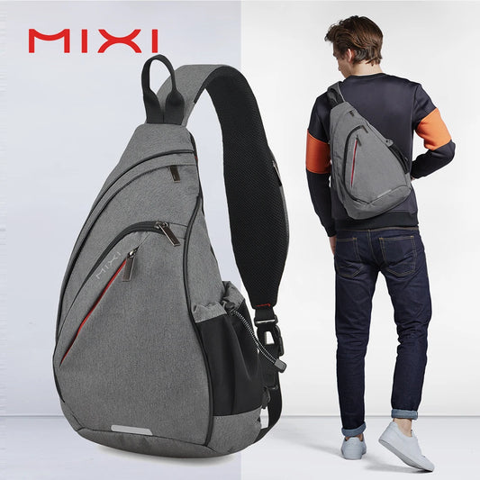 Mixi Sling Backpack with USB Port – Waterproof Crossbody Travel Bag for Men & Women