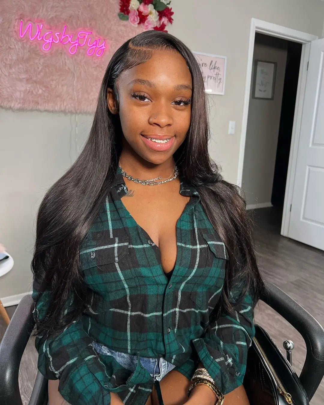 Bone Straight Lace Front Human Hair Wig