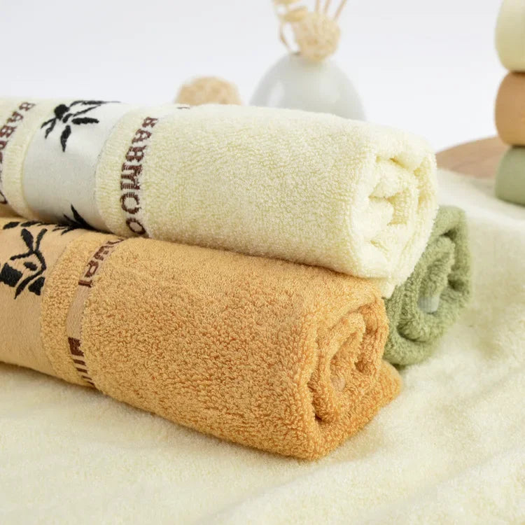 Soft Bamboo Fiber Hand Towels - Quick-Dry (1/2/4 Pack)
