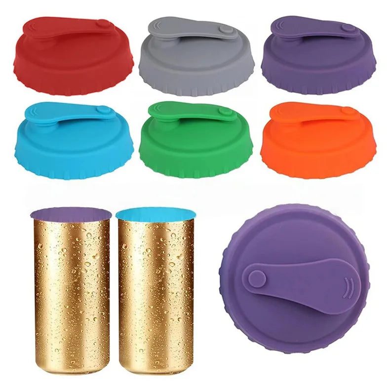 Reusable Silicone Can Lids — Fits Soda, Beer & Standard Cans