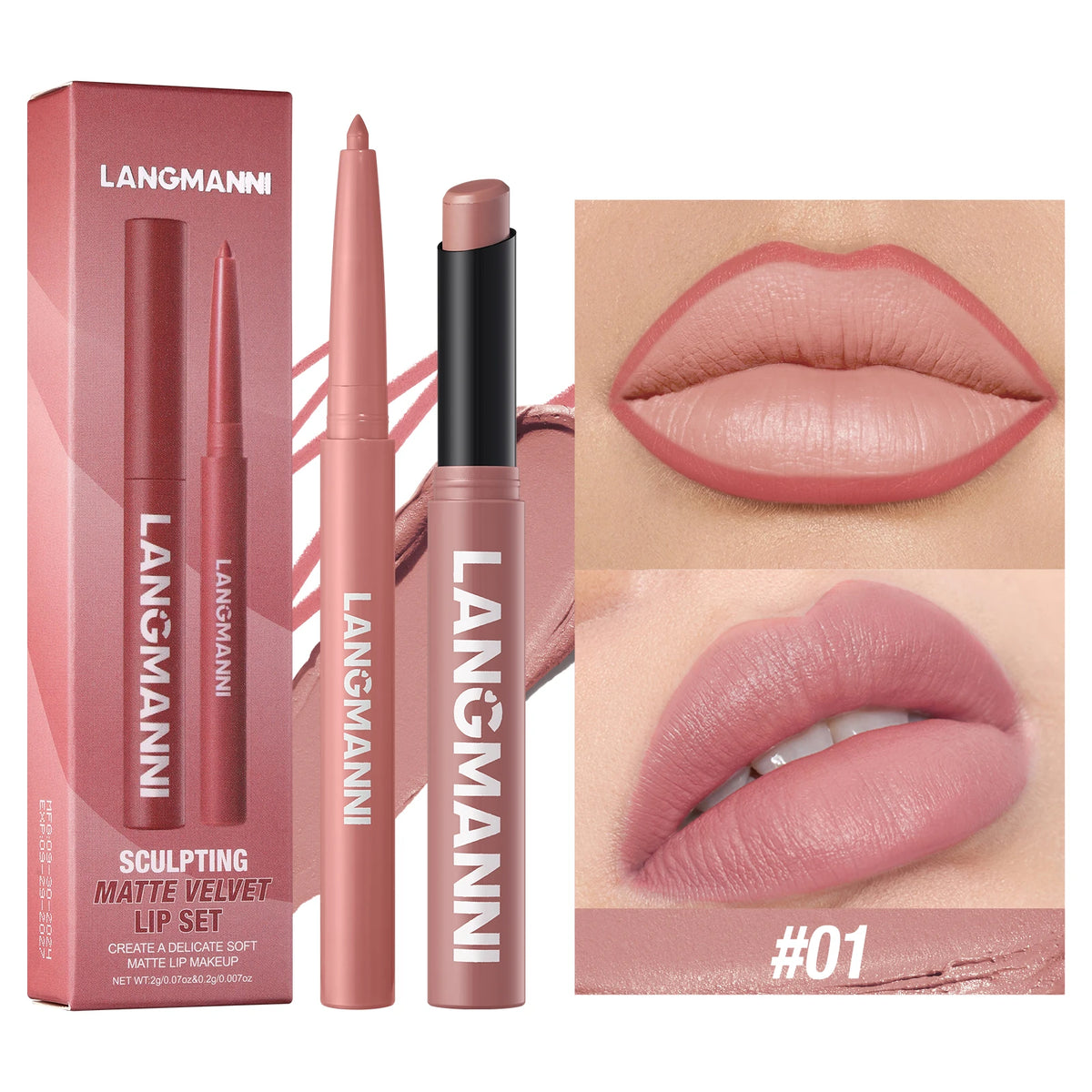 2-in-1 Waterproof Lipliner & Lipstick Pen – Long-Lasting Velvet Lip Color