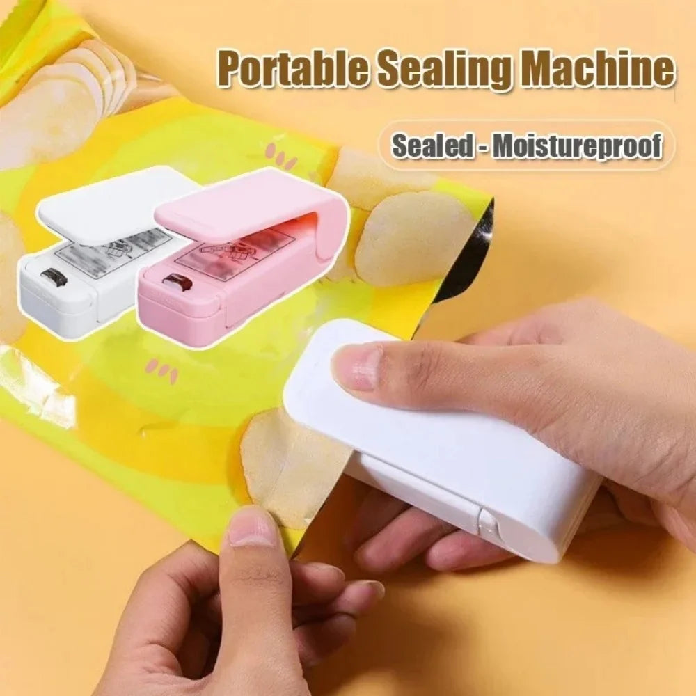 Snack Sealer Snack Bag Clip kitchen Food Sealing Machine Small Household Snacks Moisture-Proof Food Sealing Artifact Easy To 