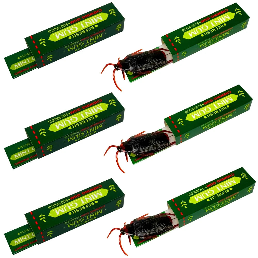 Halloween Fake Cockroach Prank Gum Toys – 10, 20 or 30pc Plastic Joke Props for Halloween Parties & Pranks
