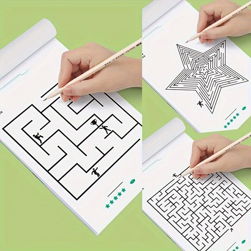 Children's Maze Game Book – 32 Pages of Focus & Brain Training for Ages 3–12