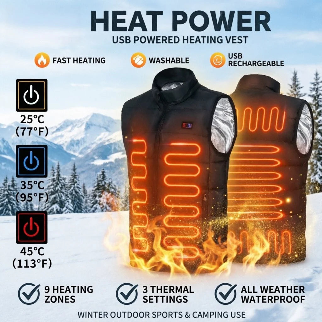 CozyHeat USB Heated Vest – Unisex
