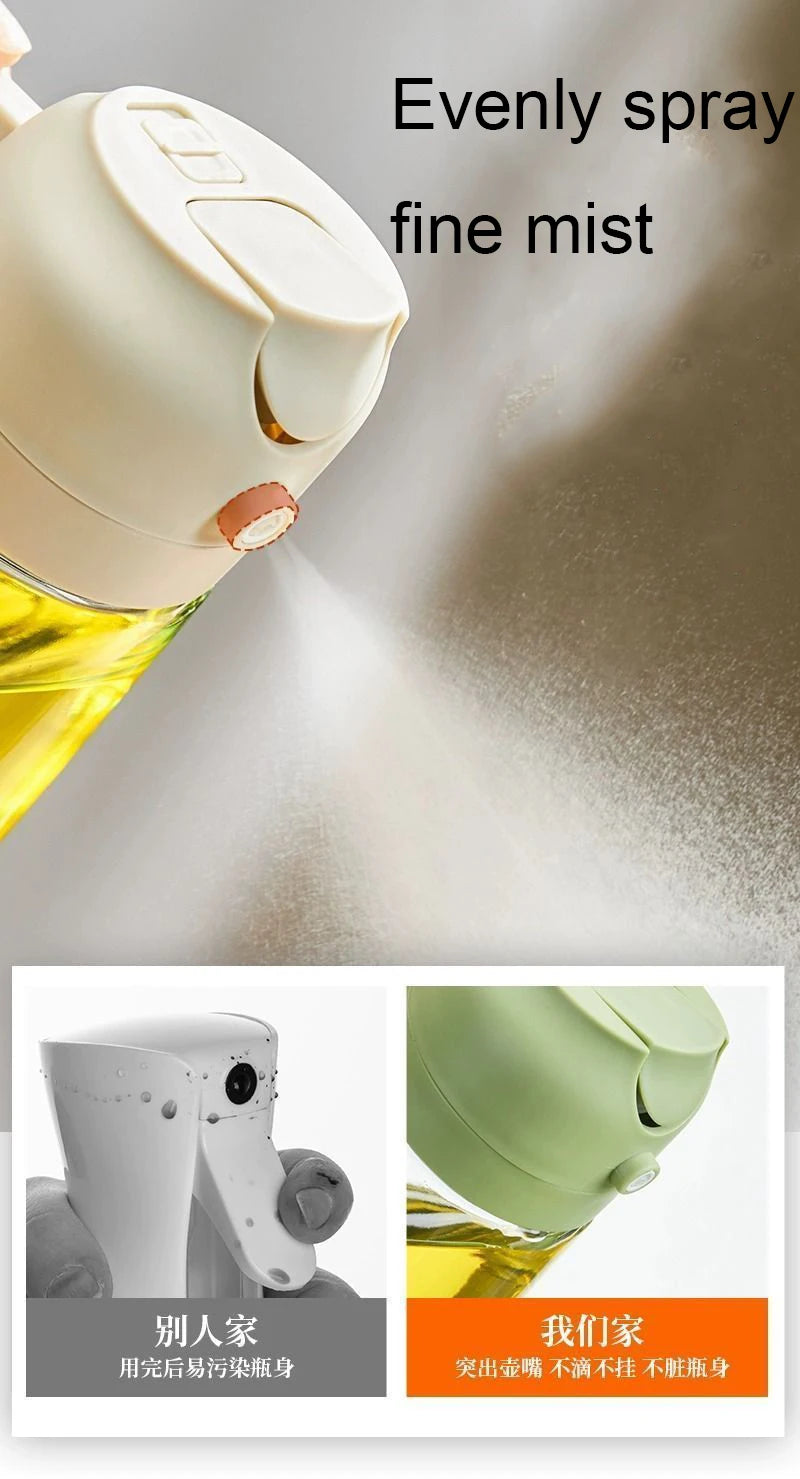 2in1 Kitchen Spray Oil Dispenser Oil Sprayer Polisher Or Only Brush Spray for Air Fryer Salad Grilling Roasting Cooking Kitch
