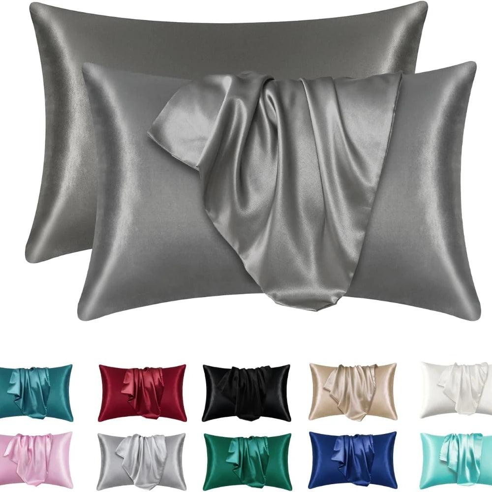 Satin Silk Pillowcase 2-Pack – Soft