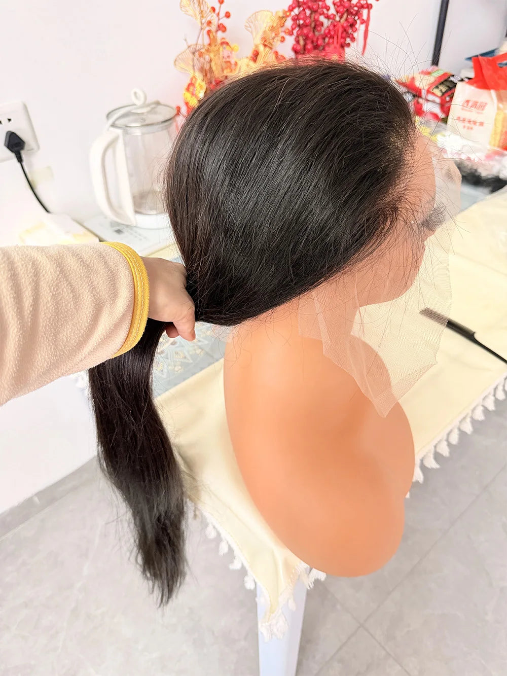Bone Straight Lace Front Human Hair Wig