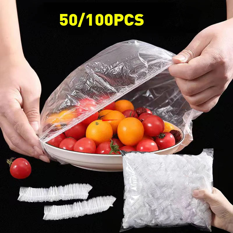Reusable Disposable Food Cover Plastic Wrap Durable Elastic Food Lids for Bowls Elastic Plate Covers For Kitchen Food Saver B